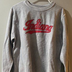 Indiana University grey sweatshirt with thumb holes